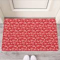 Christmas Santa Laugh Pattern Print Rubber Doormat