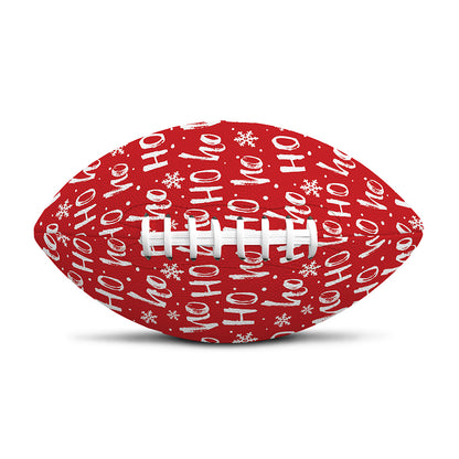 Christmas Santa Laugh Pattern Print Rugby Ball