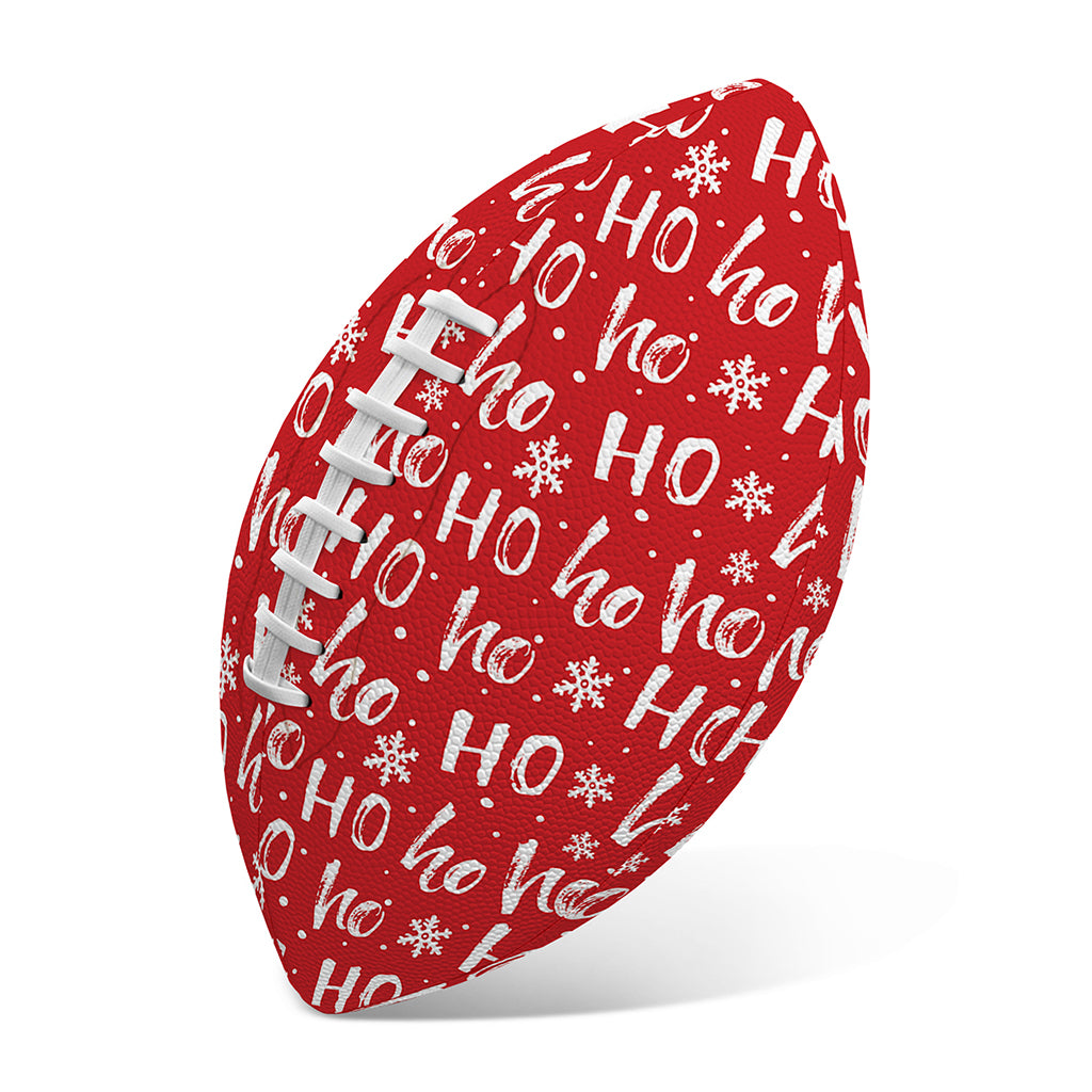 Christmas Santa Laugh Pattern Print Rugby Ball