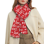 Christmas Santa Laugh Pattern Print Scarf