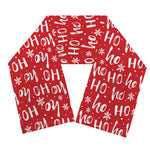 Christmas Santa Laugh Pattern Print Scarf
