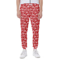 Christmas Santa Laugh Pattern Print Joggers