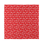 Christmas Santa Laugh Pattern Print Silk Bandana