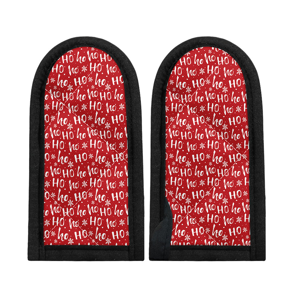 Christmas Santa Laugh Pattern Print Skillet Handle Cover