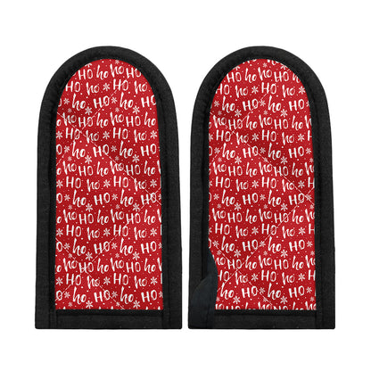 Christmas Santa Laugh Pattern Print Skillet Handle Cover