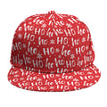 Christmas Santa Laugh Pattern Print Snapback Cap