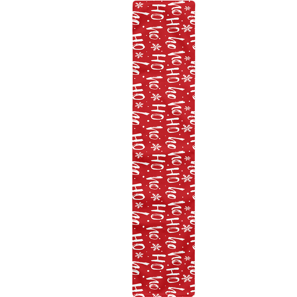 Christmas Santa Laugh Pattern Print Table Runner