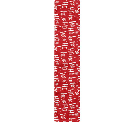 Christmas Santa Laugh Pattern Print Table Runner
