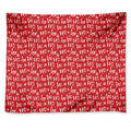 Christmas Santa Laugh Pattern Print Tapestry