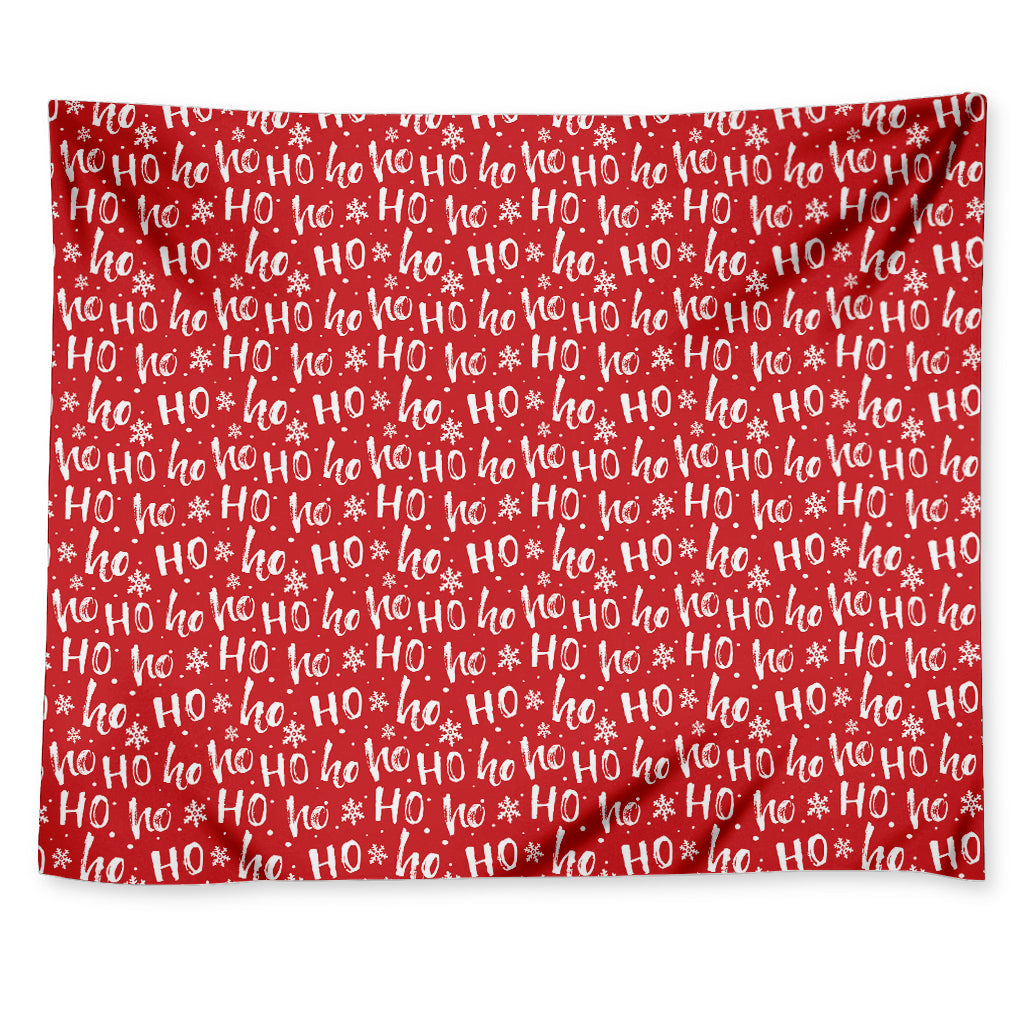 Christmas Santa Laugh Pattern Print Tapestry