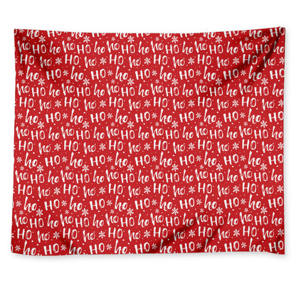 Christmas Santa Laugh Pattern Print Tapestry