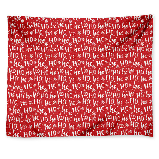 Christmas Santa Laugh Pattern Print Tapestry