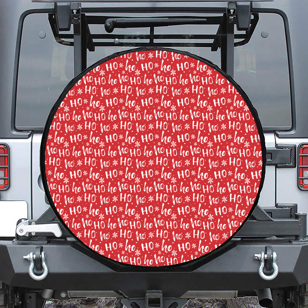 Christmas Santa Laugh Pattern Print Tire Cover