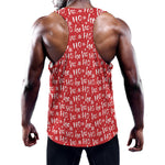 Christmas Santa Laugh Pattern Print Training Tank Top