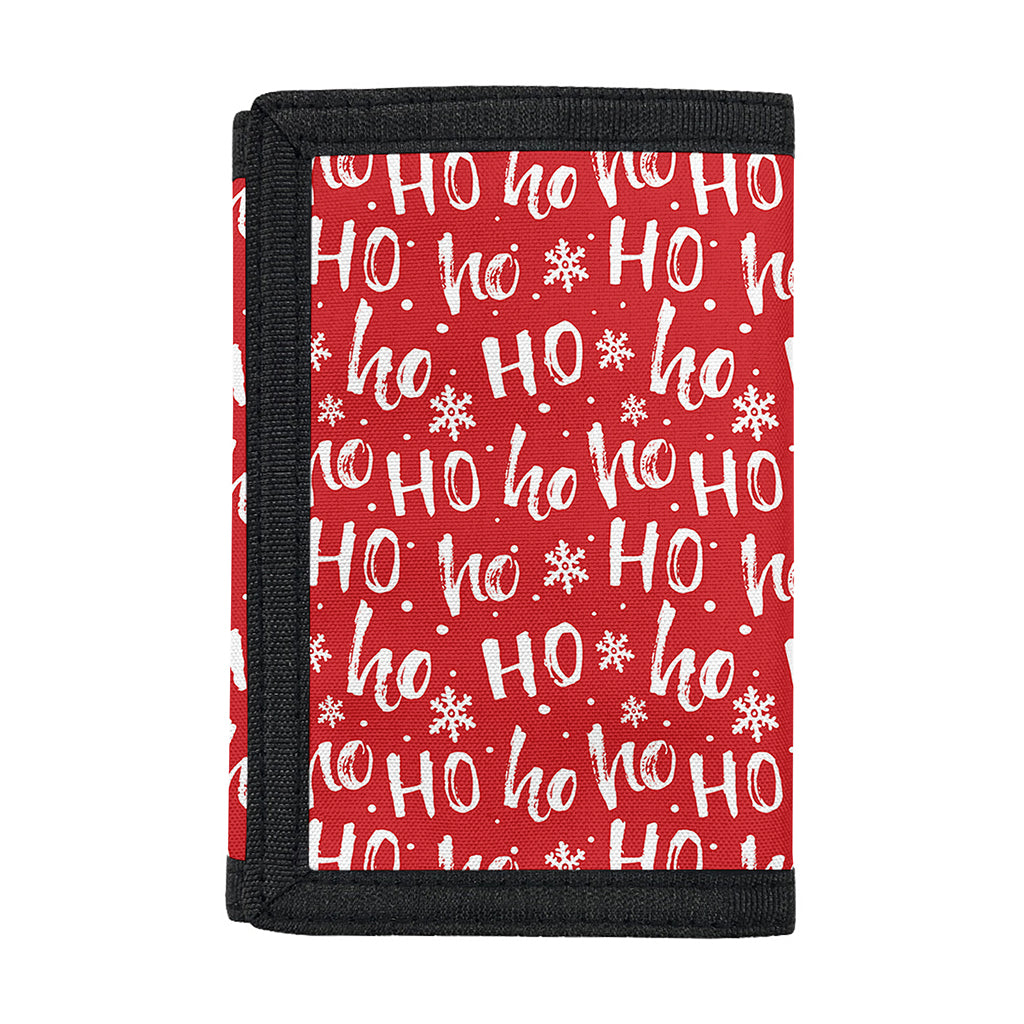 Christmas Santa Laugh Pattern Print Trifold Wallet