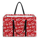 Christmas Santa Laugh Pattern Print Utility Tote Bag