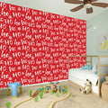 Christmas Santa Laugh Pattern Print Wall Sticker
