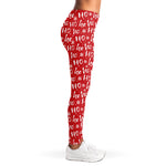 Christmas Santa Laugh Pattern Print Women's Leggings