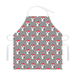 Christmas Santa Penguin Pattern Print Adjustable Apron