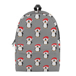 Christmas Santa Penguin Pattern Print Backpack