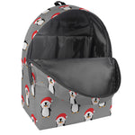 Christmas Santa Penguin Pattern Print Backpack