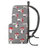 Christmas Santa Penguin Pattern Print Backpack