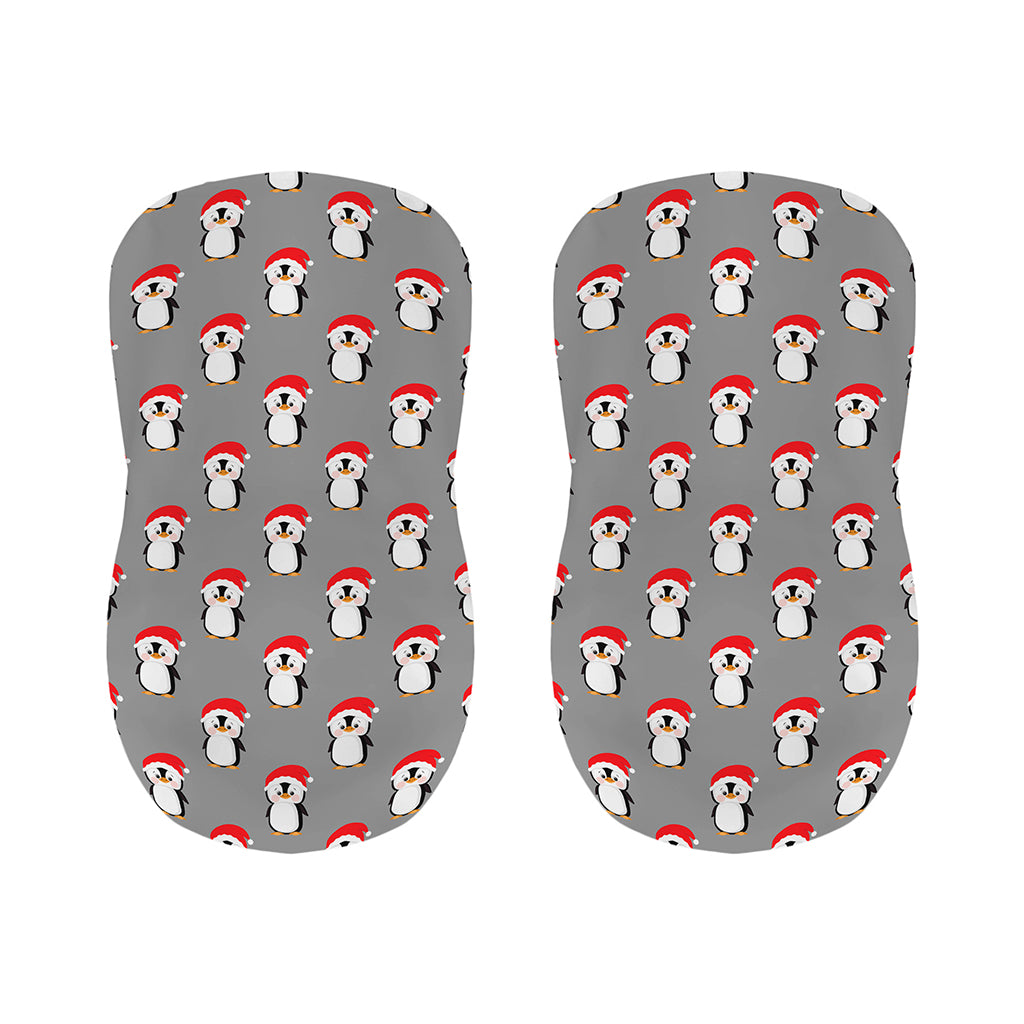 Christmas Santa Penguin Pattern Print Bar Stool Covers