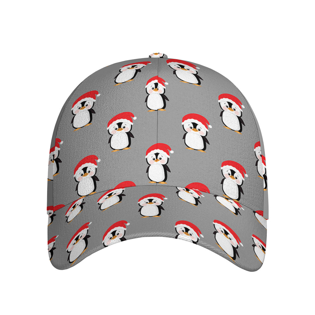 Christmas Santa Penguin Pattern Print Baseball Cap