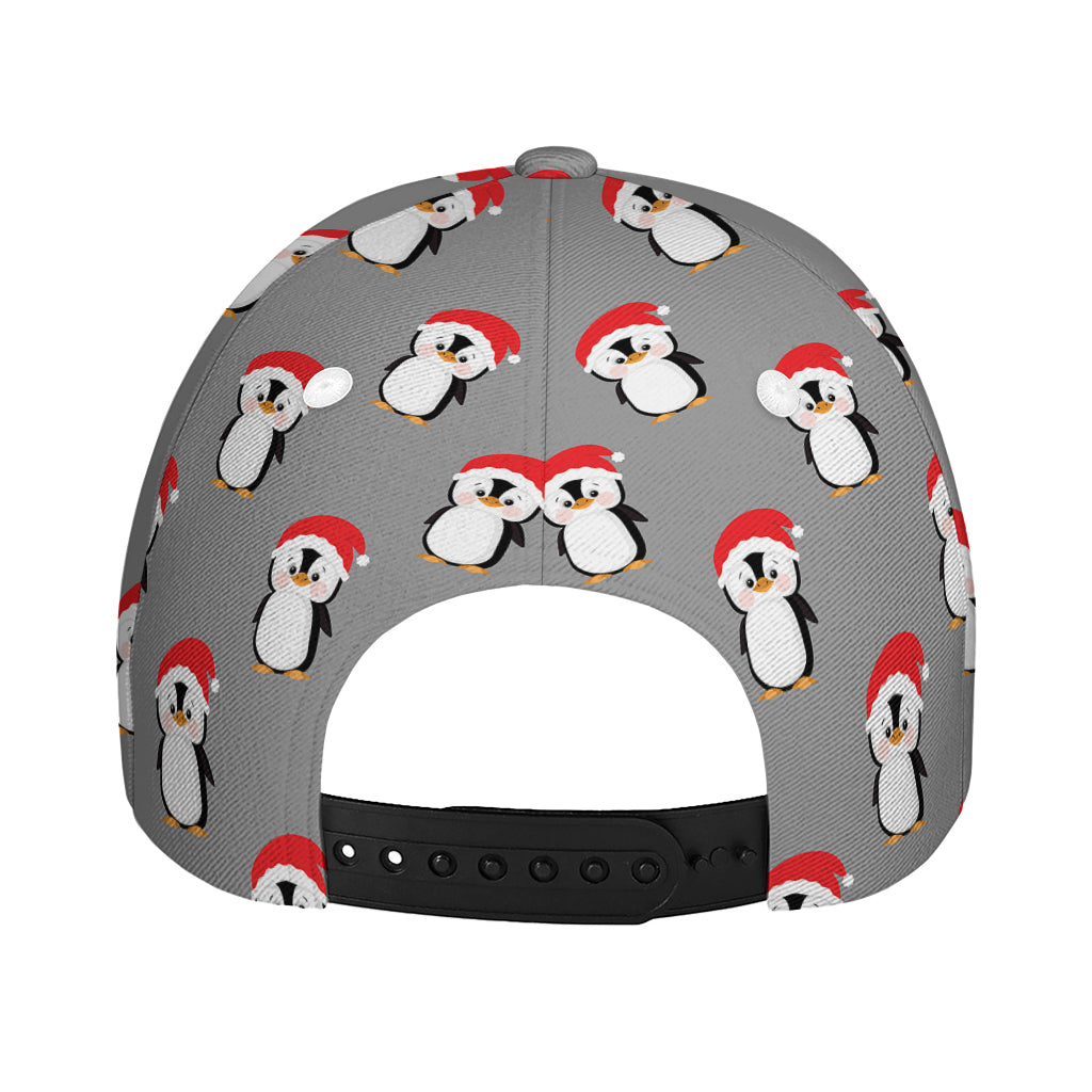 Christmas Santa Penguin Pattern Print Baseball Cap