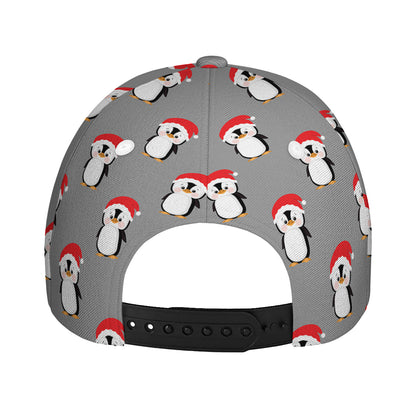 Christmas Santa Penguin Pattern Print Baseball Cap