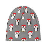 Christmas Santa Penguin Pattern Print Beanie