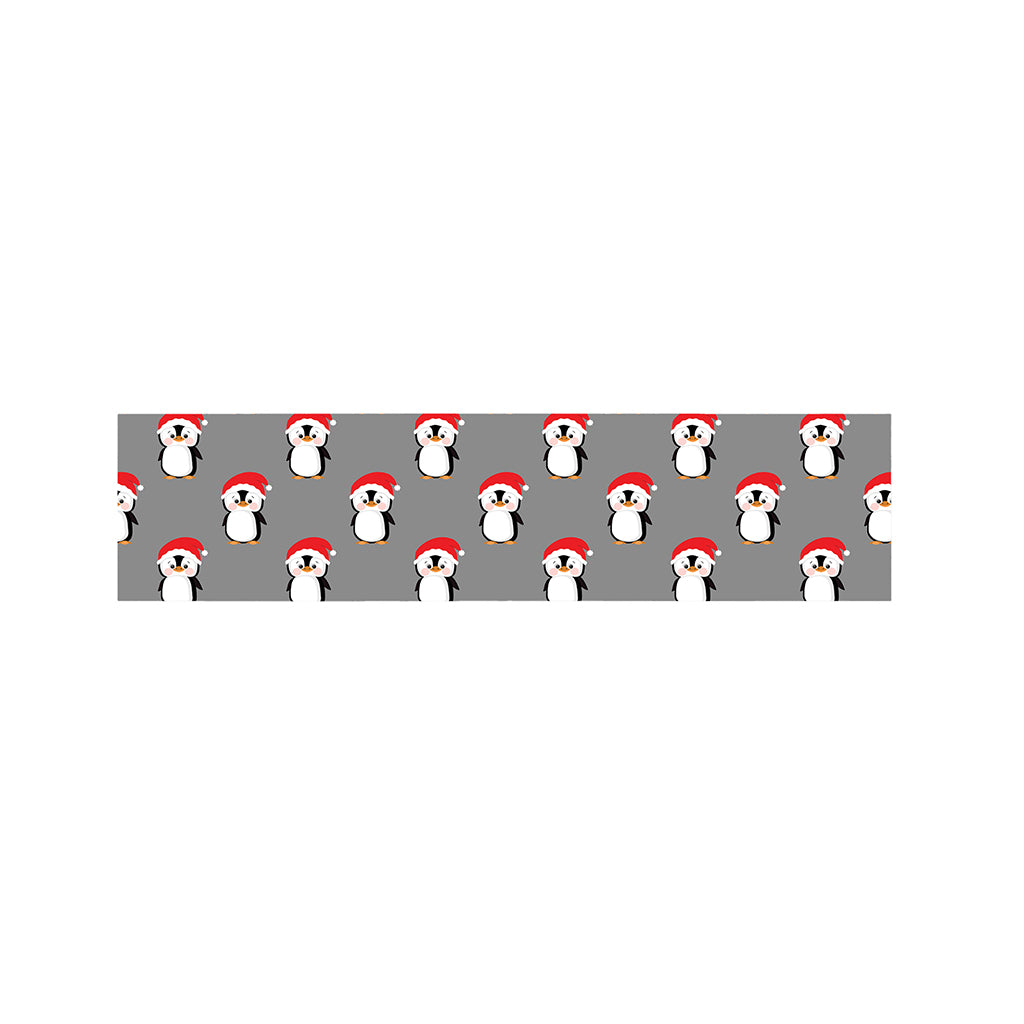 Christmas Santa Penguin Pattern Print Bed Runner