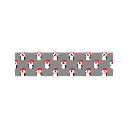 Christmas Santa Penguin Pattern Print Bed Runner