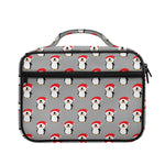Christmas Santa Penguin Pattern Print Briefcase Bible Bag