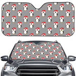 Christmas Santa Penguin Pattern Print Car Windshield Sun Shade