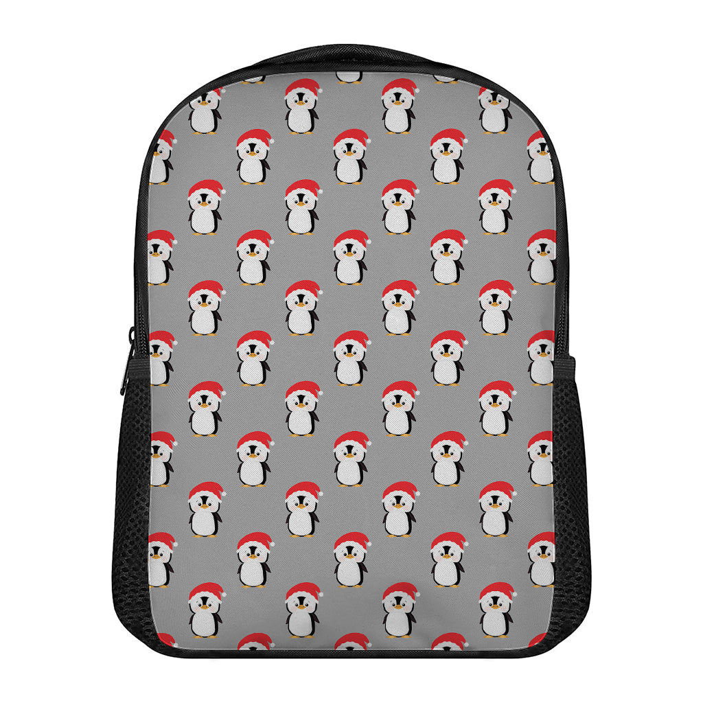 Christmas Santa Penguin Pattern Print Casual Backpack