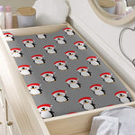 Christmas Santa Penguin Pattern Print Changing Pad Cover