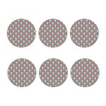 Christmas Santa Penguin Pattern Print Coaster Set