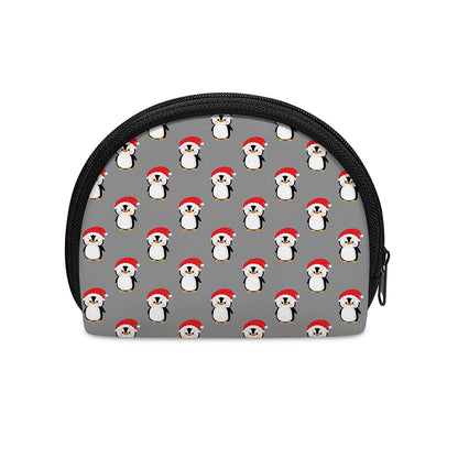 Christmas Santa Penguin Pattern Print Coin Purse
