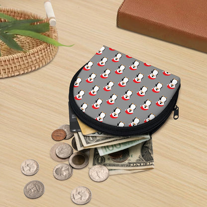 Christmas Santa Penguin Pattern Print Coin Purse