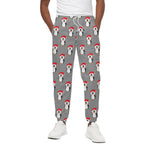 Christmas Santa Penguin Pattern Print Cotton Pants