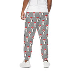 Christmas Santa Penguin Pattern Print Cotton Pants