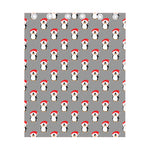 Christmas Santa Penguin Pattern Print Curtain