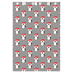 Christmas Santa Penguin Pattern Print Curtain