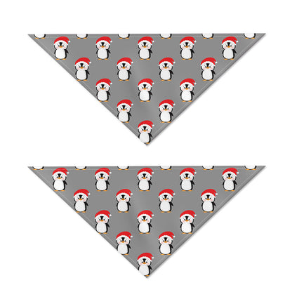 Christmas Santa Penguin Pattern Print Dog Bandana
