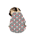 Christmas Santa Penguin Pattern Print Dog Zip Up Jacket