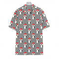 Christmas Santa Penguin Pattern Print Hawaiian Shirt