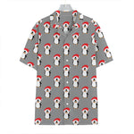 Christmas Santa Penguin Pattern Print Hawaiian Shirt