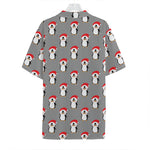 Christmas Santa Penguin Pattern Print Hawaiian Shirt