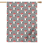 Christmas Santa Penguin Pattern Print House Flag